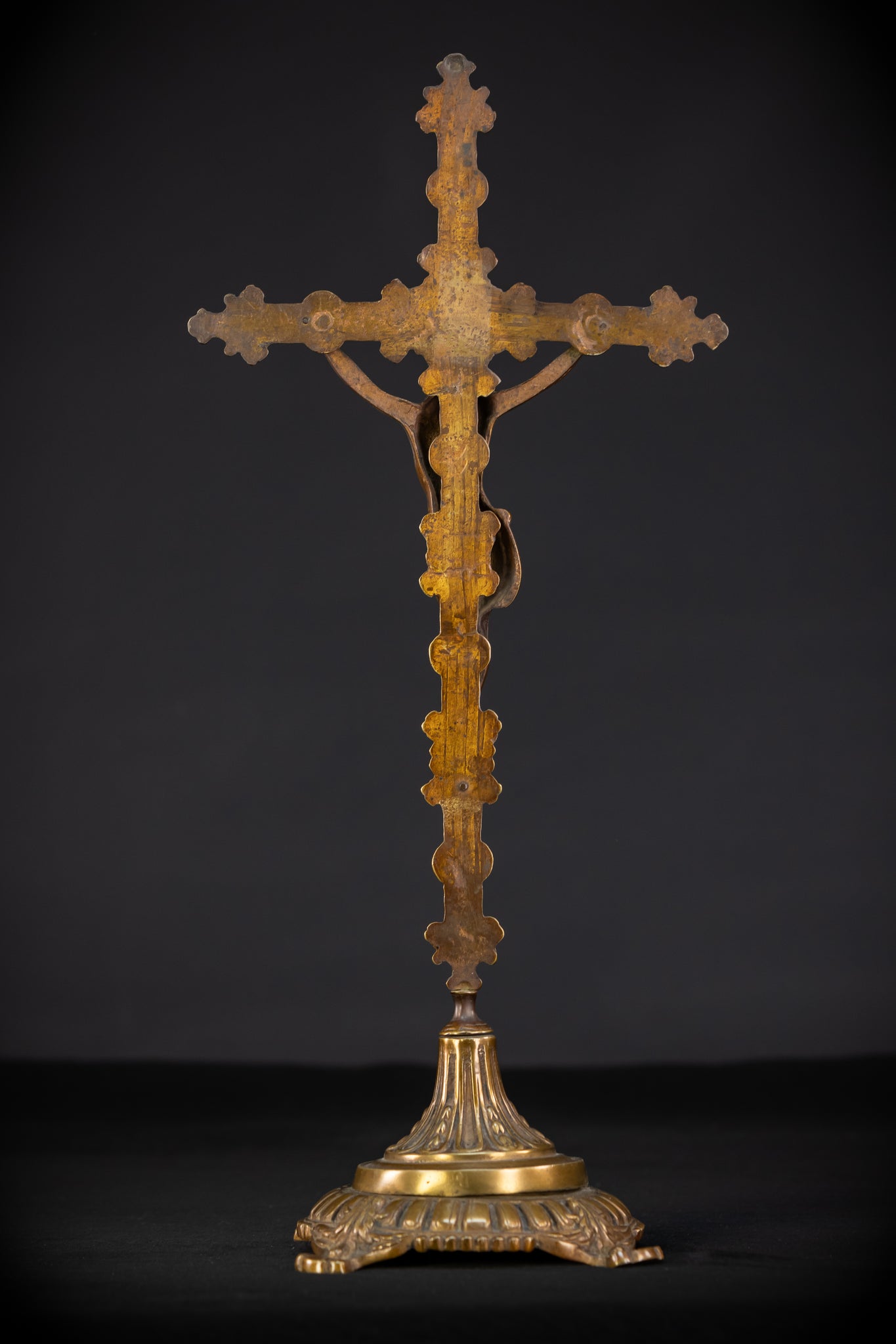 Bronze Altar Crucifix | 1800s Antique | 19.1" / 48.5 cm