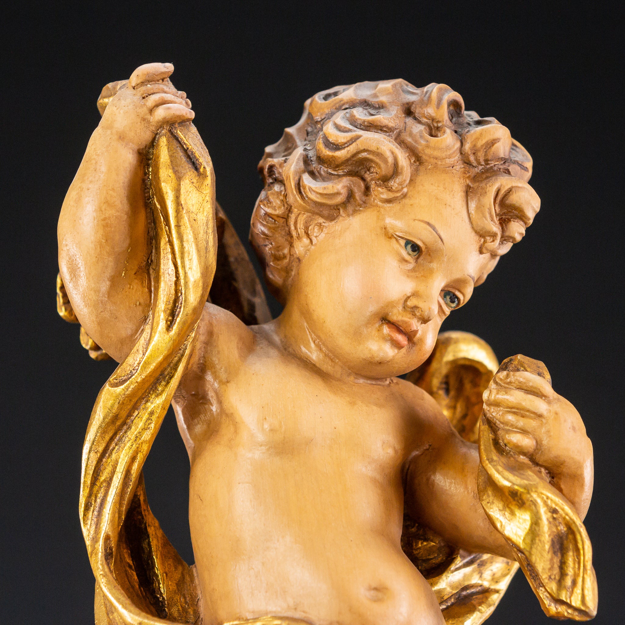 Angel Sculpture | Wood Carving Statue 10"